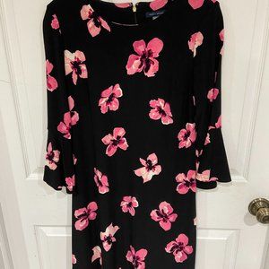 Tommy Hilfiger Printed Jersey Bell Sleeve A-line Dress - Size 10